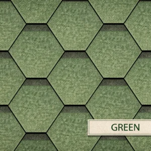 Telha Shingle - Hexagonal -  10 anos, 20 anos, 30 anos - Green