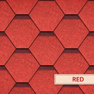 Telha Shingle - Hexagonal -  10 anos, 20 anos, 30 anos - Red